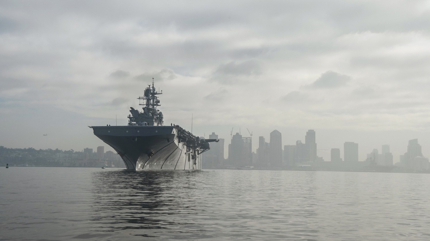 United States Navy Aircraft Carrier at Dock