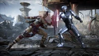 Fond d'Écran Épique de Robocop contre Sheeva de Mortal Kombat 11