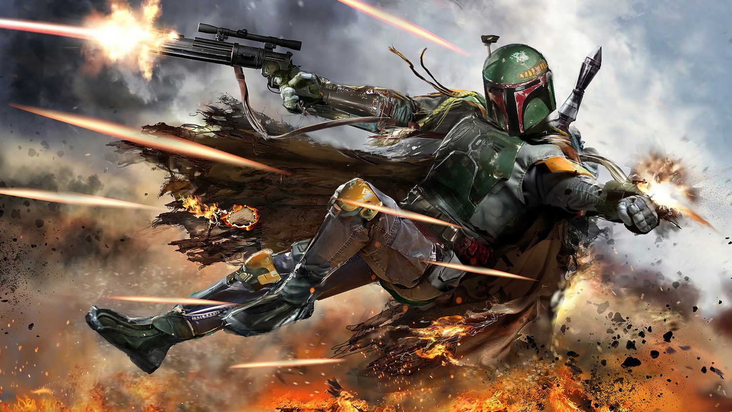 Époustouflant Fond d'Écran de Boba Fett pour les Fans de Star Wars