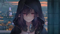 Beautiful Elf in Hood Wallpaper