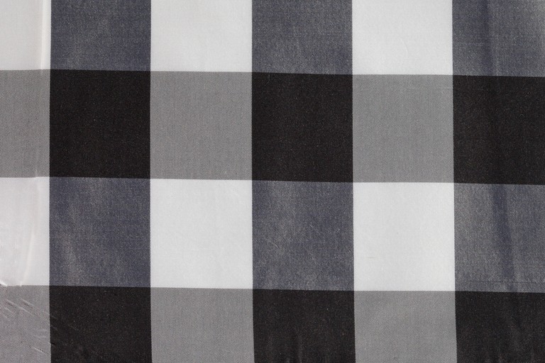 Elegant Monochrome Checkered Cotton Wallpaper