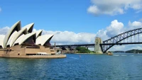 Download Beautiful Sydney Opera House and Harbour Bridge Wallpaper