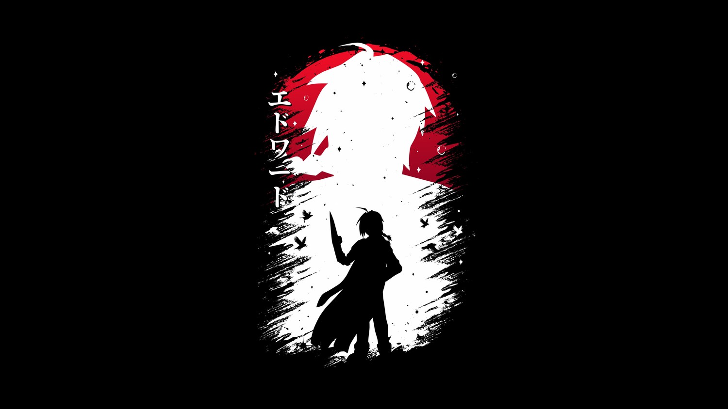 Stunning Edward Elric Silhouette Wallpaper for Download