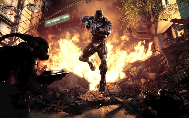 Crysis 2 Wallpaper: Stunning Action Scene