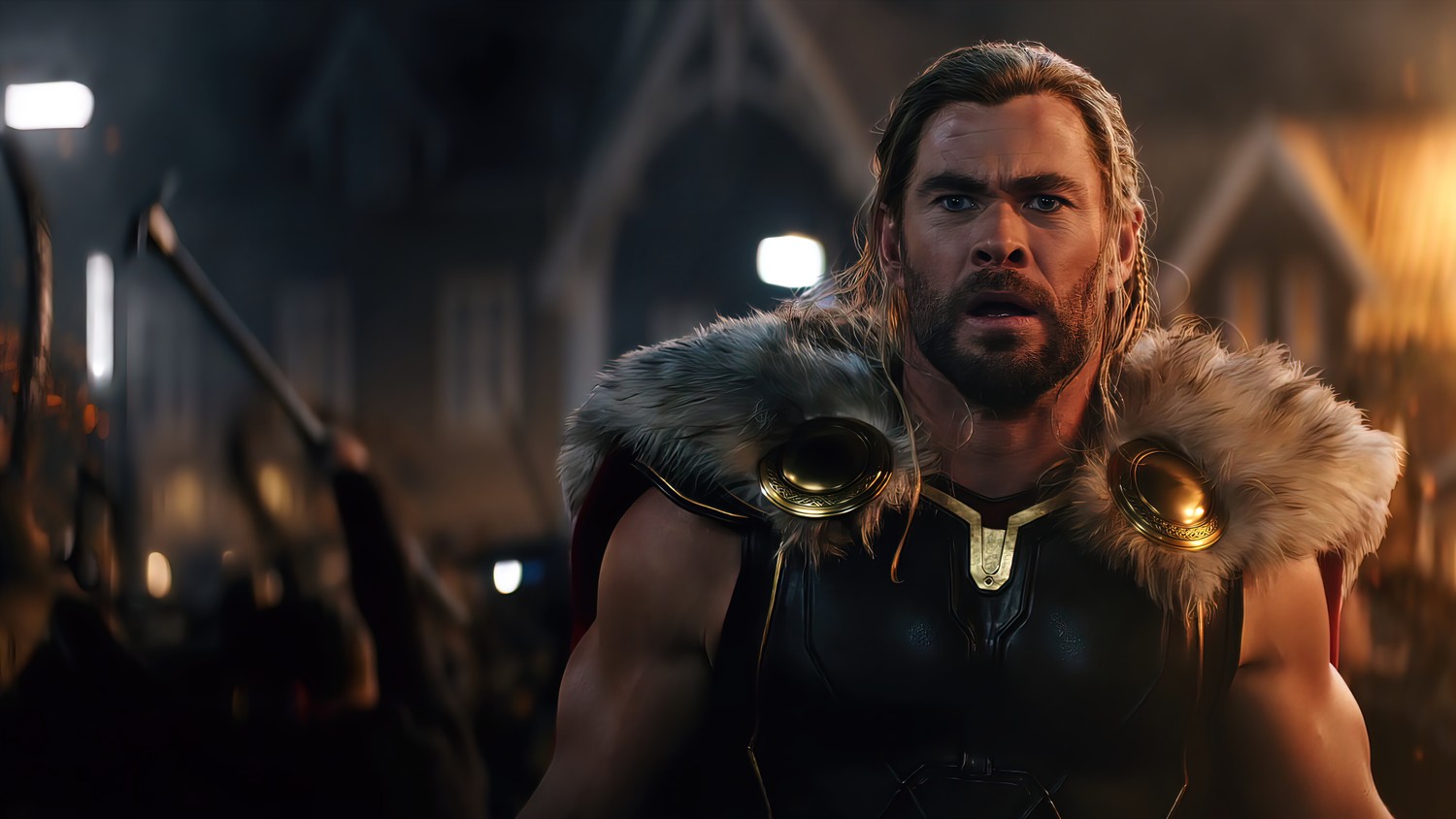 Stunning Thor: Love and Thunder Wallpaper Featuring Chris Hemsworth