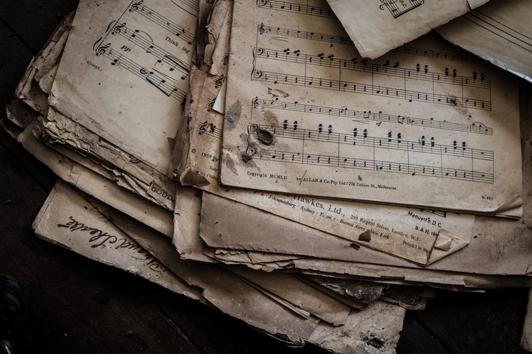 Explore Our Vintage Sheet Music Wallpaper