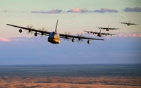 Explora el majestuoso Lockheed C-130 Hercules en vuelo