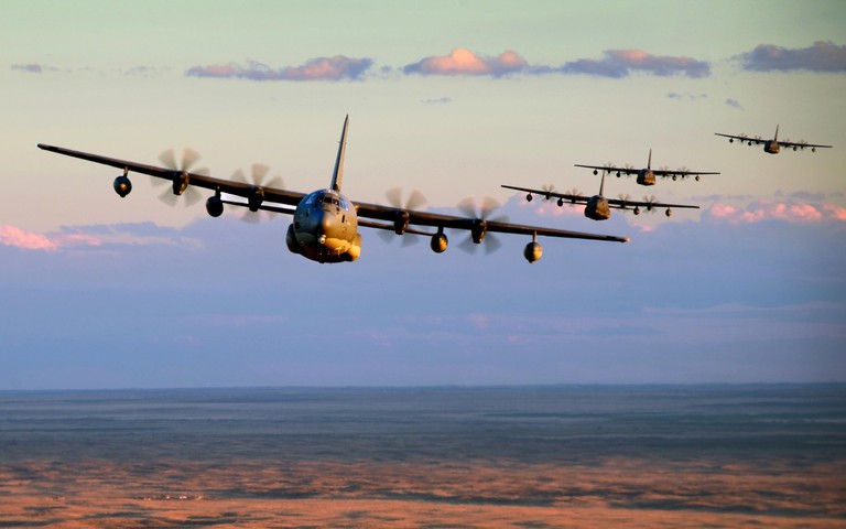 Explore the Majestic Lockheed C-130 Hercules in Flight