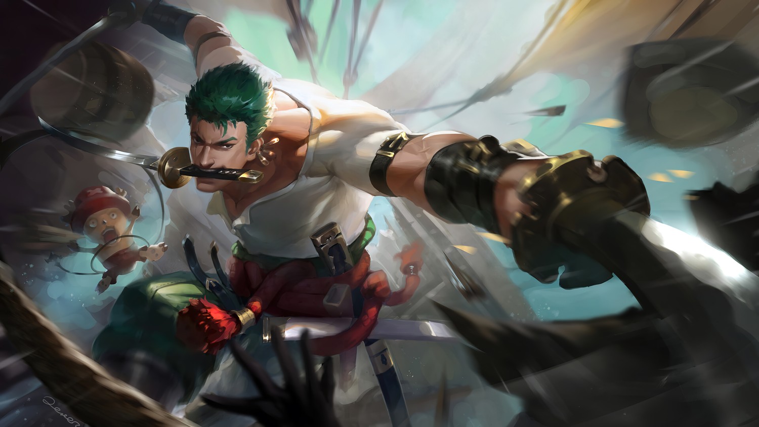 Epic Roronoa Zoro Wallpaper from One Piece