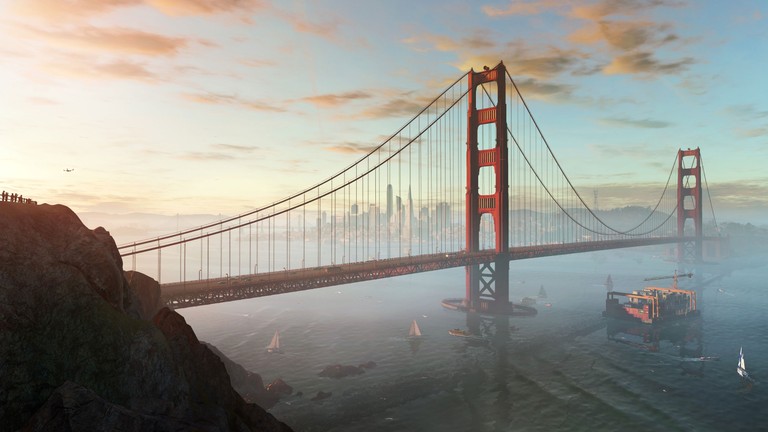 Explore Our Stunning Watch Dogs 2 Wallpaper Featuring the Golden Gate Bridge