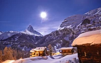 Fond d'Écran Éblouissant de Montagnes Hivernales