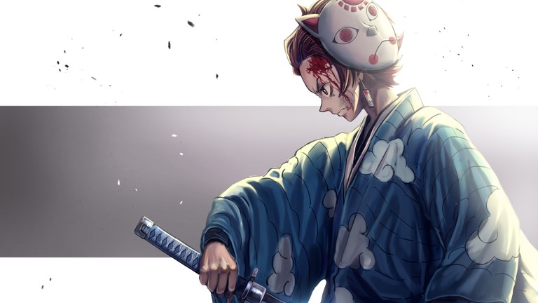 Explore the Epic Tanjiro Kamado Wallpaper from Demon Slayer