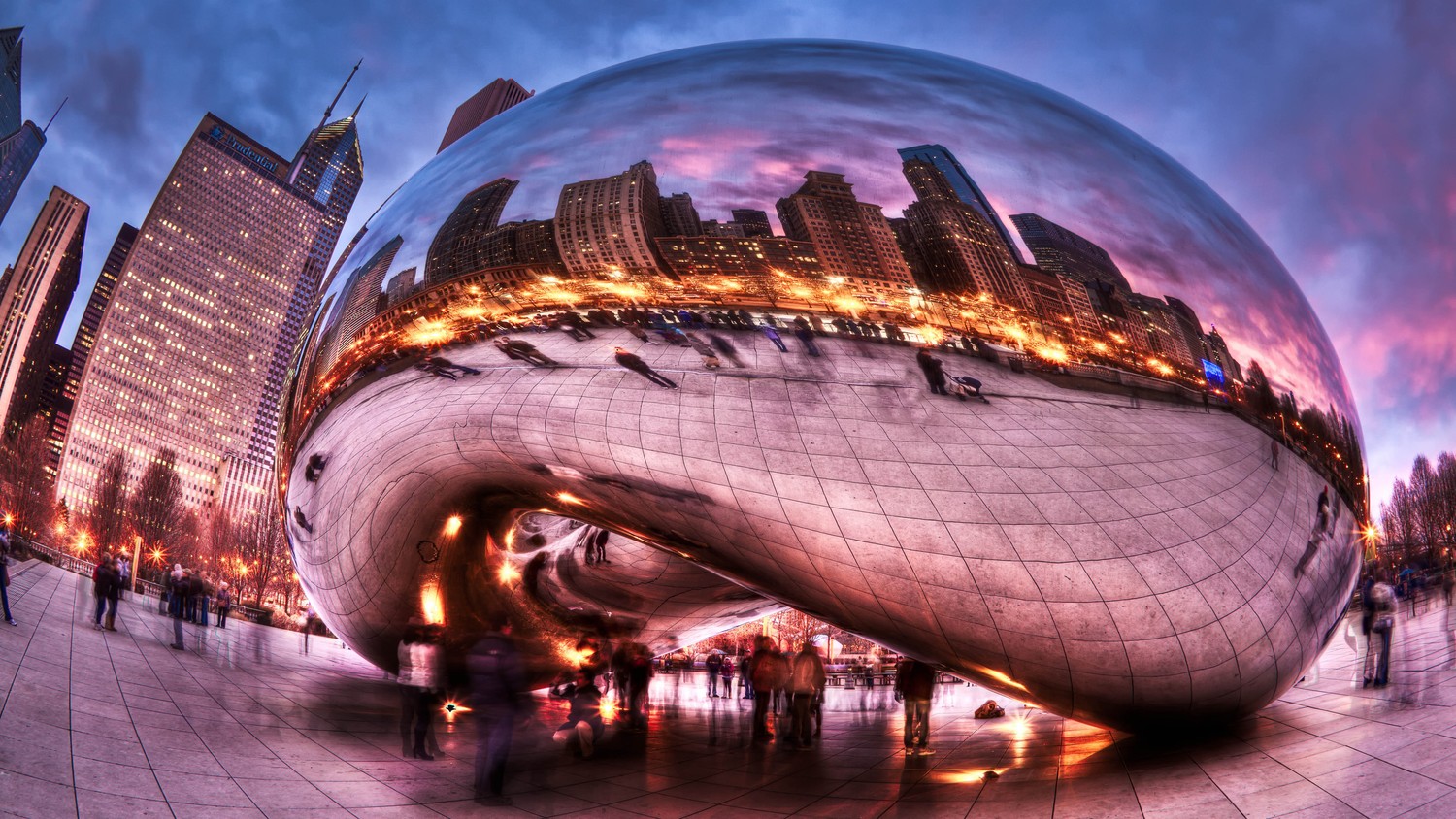 Magnifique Fond d'Écran de Cloud Gate du Parc Millennium