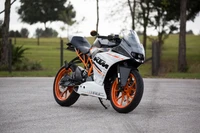 Fondo de Pantalla de Alta Calidad KTM RC 390 para Entusiastas de Motocicletas