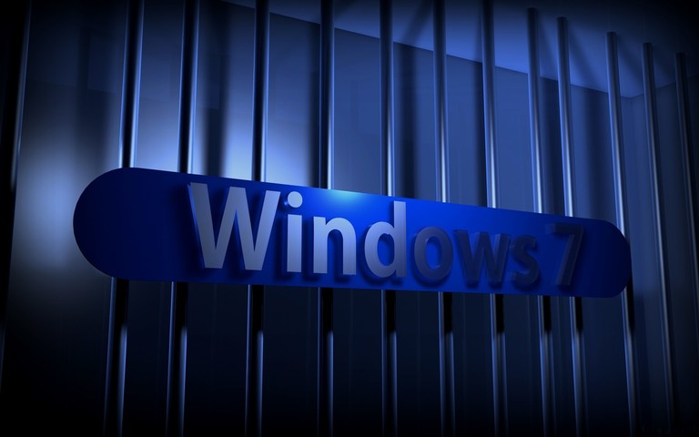 Windows 7 Wallpaper - Vibrant Blue Design