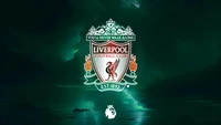 Logo del Liverpool FC en un Impresionante Fondo Verde