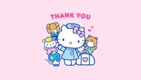 Adorable Hello Kitty 'Thank You' Wallpaper