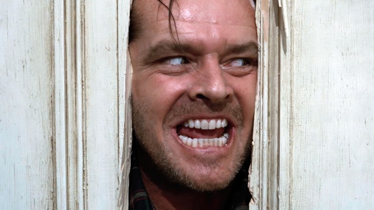 Explore the Famous 'Here's Johnny!' Scene Wallpaper from The Shining