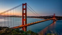 Fondo de pantalla del Puente Golden Gate: Serenidad Vespertina