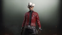 Superbe fond d'écran du personnage cowboy de PUBG