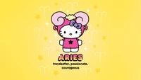 Adorable Aries Hello Kitty Wallpaper