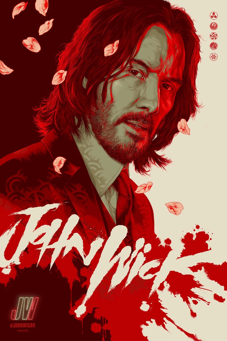 Stunning John Wick Chapter 4 Wallpaper Featuring Keanu Reeves