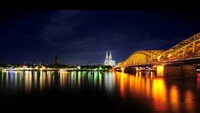 Fond d'Écran de Ville Nocturne Éblouissant