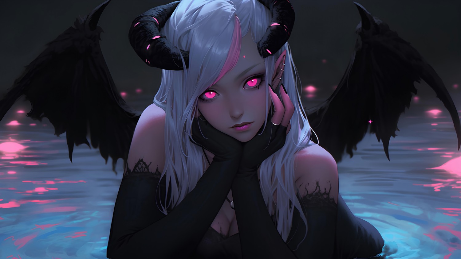 Stunning Fantasy Demon Girl Wallpaper for Your Devices