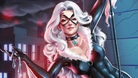 Fond d'Écran de Black Cat - L'Iconique Anti-Héros de Marvel