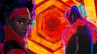 Explora nuestro fondo de pantalla de Spider Woman inspirado en Spider-Man: A Través del Spider-Verse