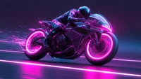 Descarga Nuestro Impresionante Fondo de Pantalla de Moto Neon