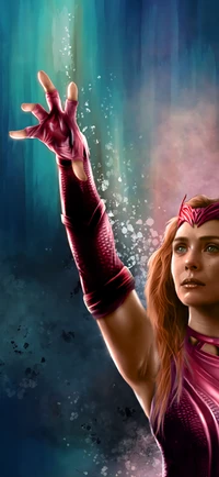 Download Elizabeth Olsen as Scarlet Witch Wallpaper