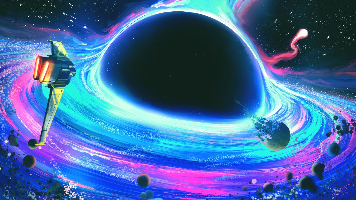 Explore the Depths of Space with Our Black Hole Wallpaper