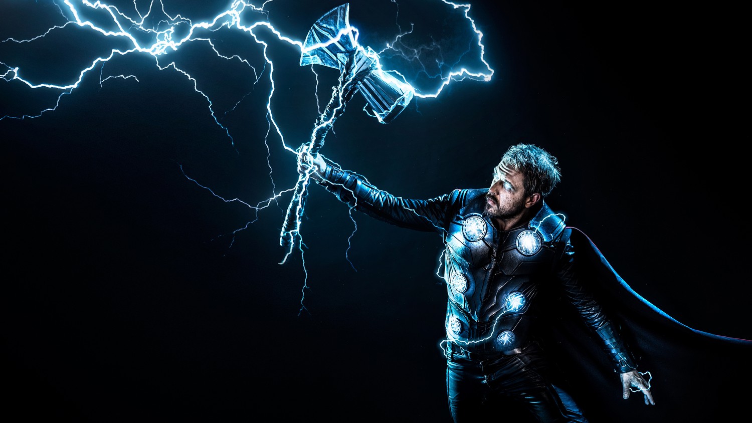 Stunning Thor Stormbreaker Wallpaper with Lightning Effects