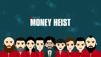 Explora nuestro fondo de pantalla minimalista de Money Heist en 4K