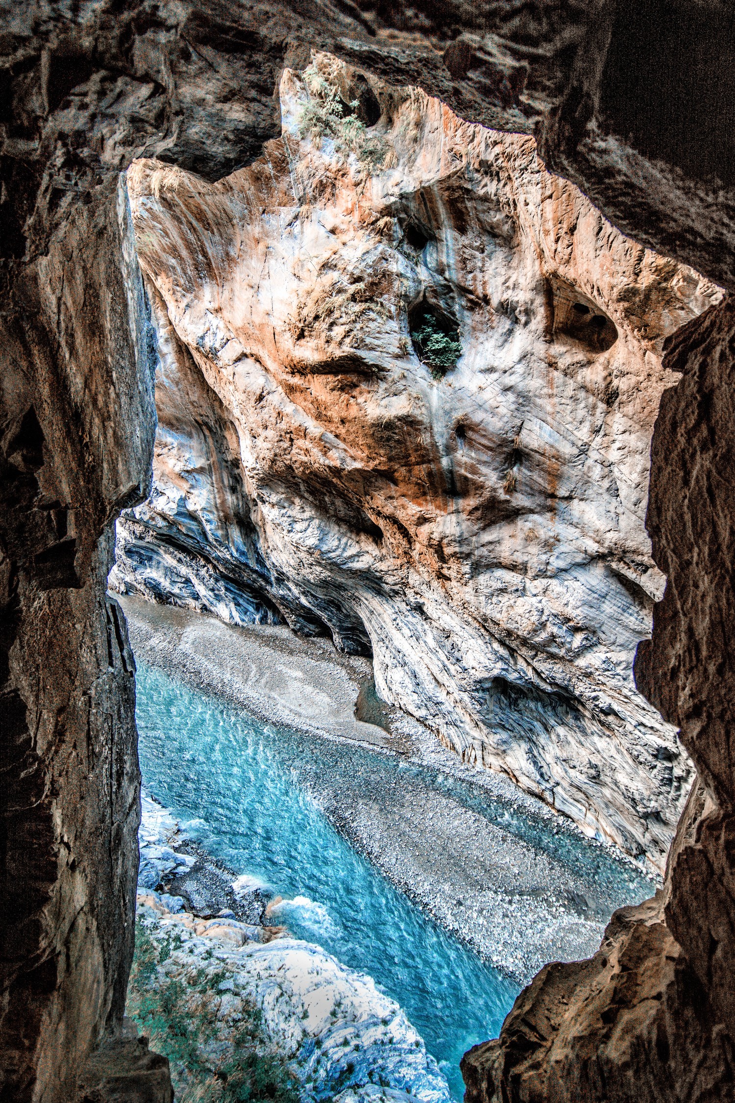 Explore the Beauty of Nature: Canyon and Waterfall Wallpaper