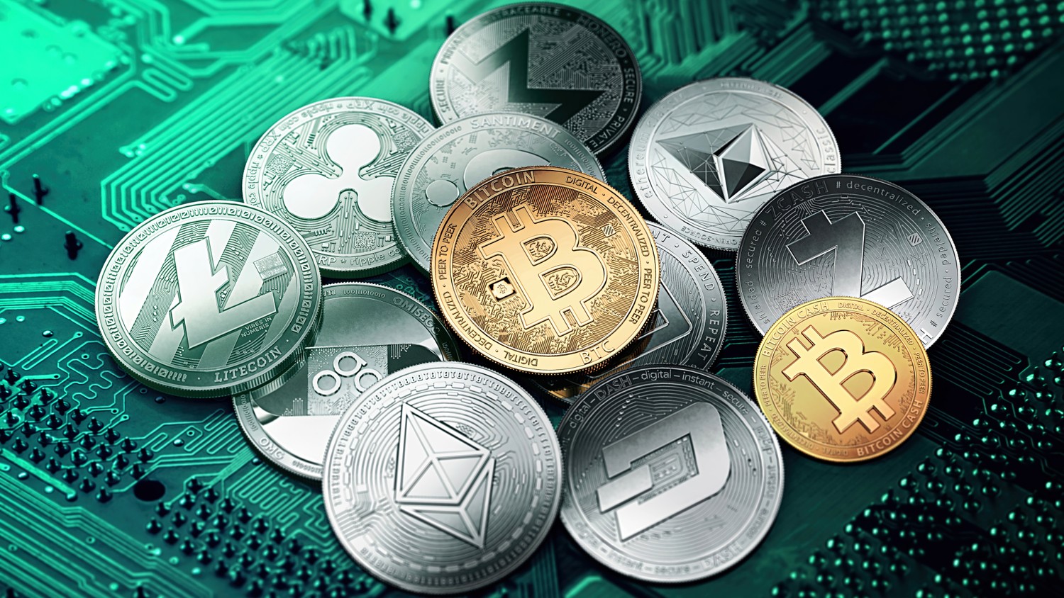 Download Our Stunning Cryptocurrency Wallpaper Featuring Bitcoin and Ethereum