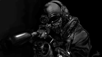 Stunning Black and White Military Wallpaper