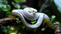 Hermoso fondo de pantalla de serpiente albina para amantes de la naturaleza