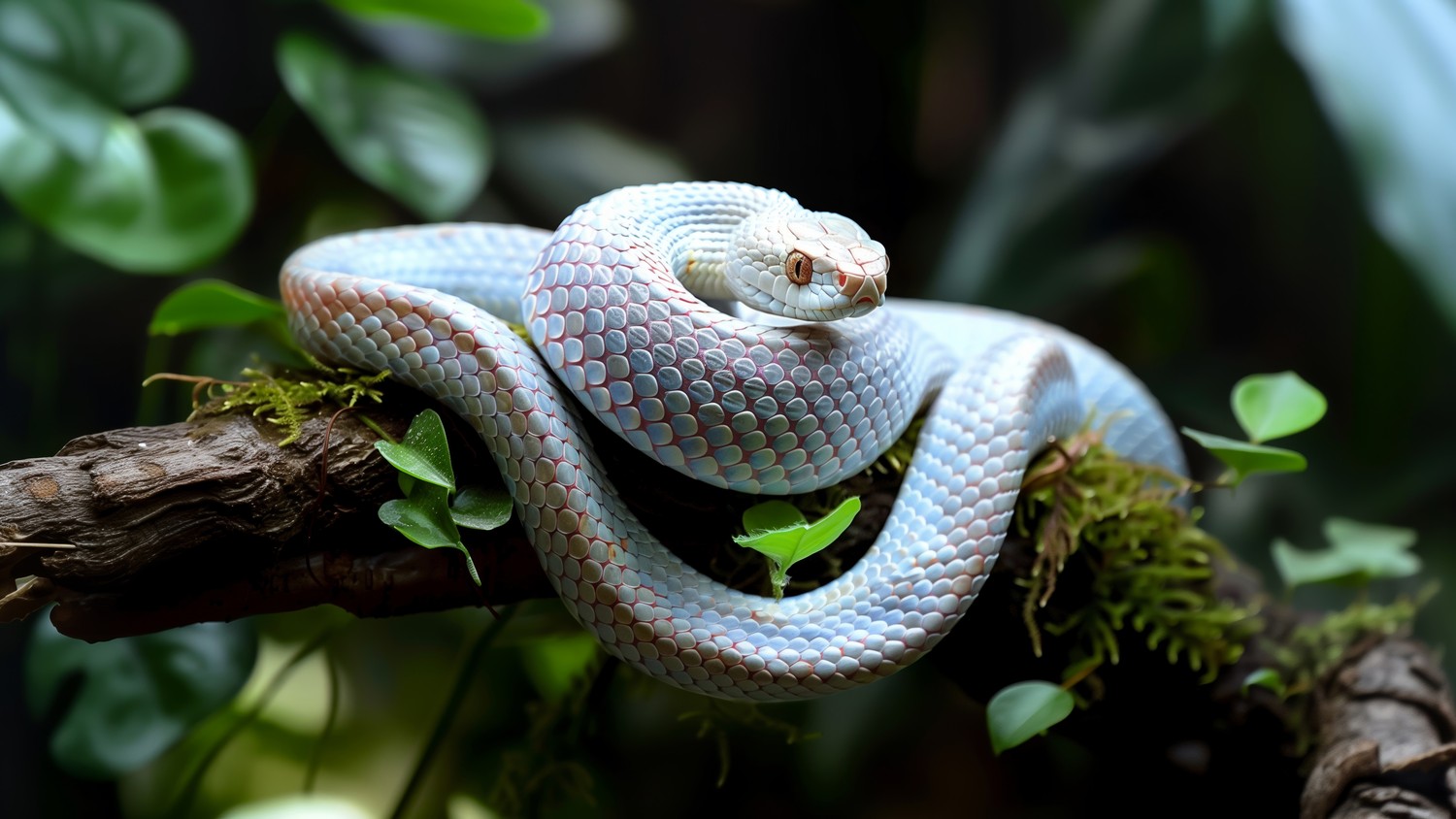 Magnifique fond d'écran de serpent albinos pour les amoureux de la nature