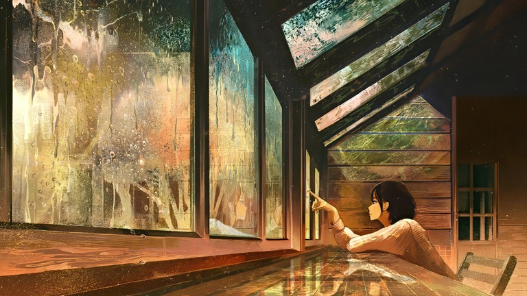 Discover the Beauty of Loneliness: Anime Girl Wallpaper