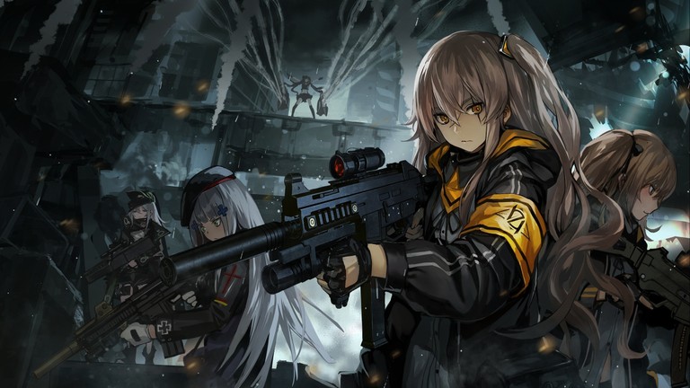 Epic Military Anime Wallpaper Featuring Brave Soldiers