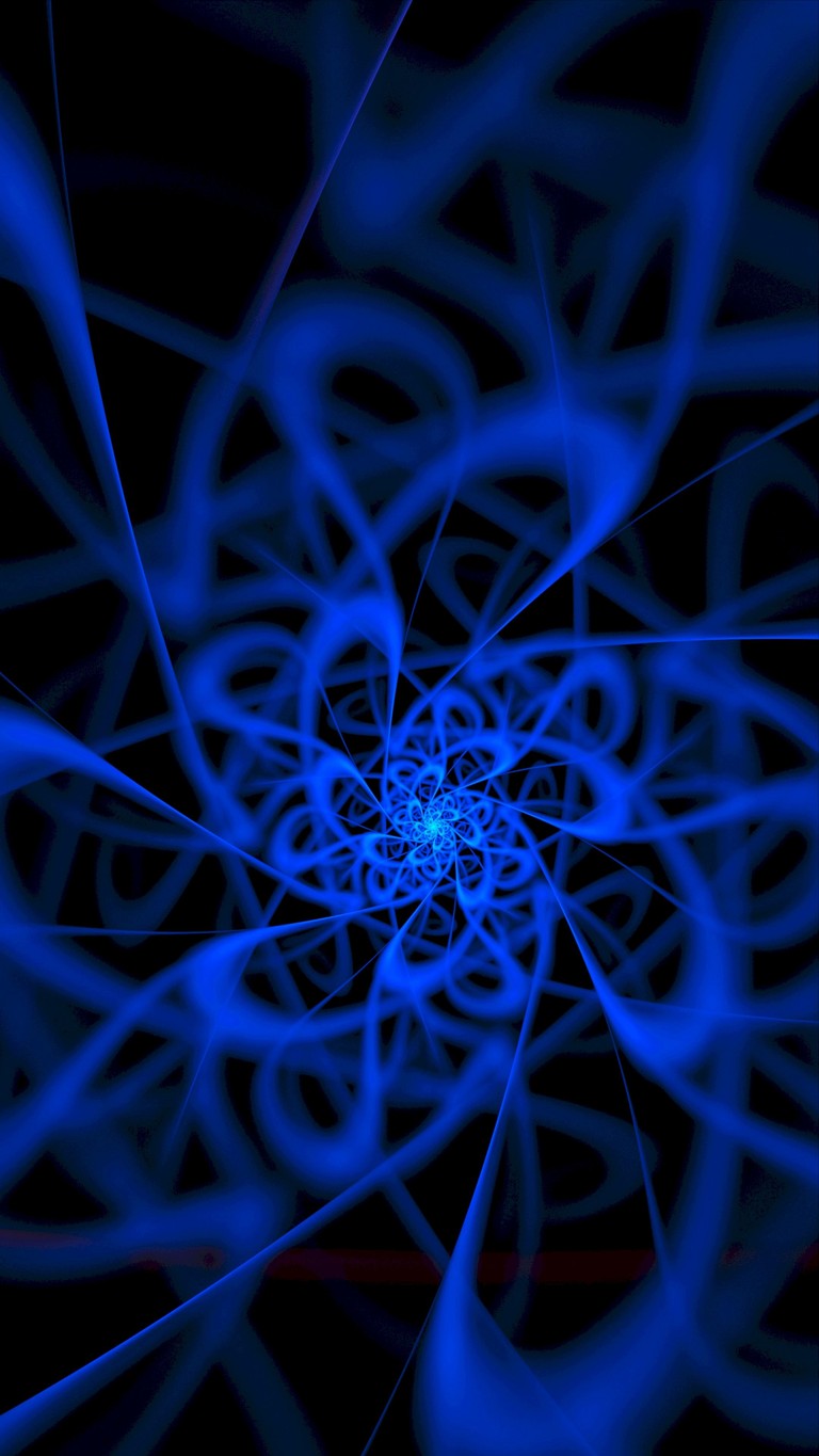 Download Stunning Electric Blue Fractal Art Wallpaper