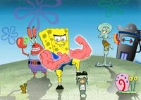 Fondo de Pantalla de Spongebob Squarepants Musculoso