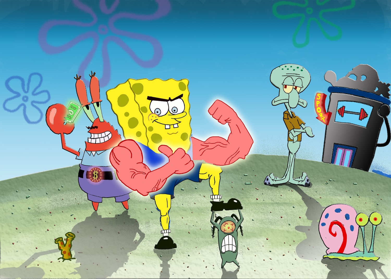 Spongebob Squarepants Muscle Wallpaper