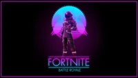 Fondo de Pantalla de Fortnite Battle Royale en Violeta y Magenta