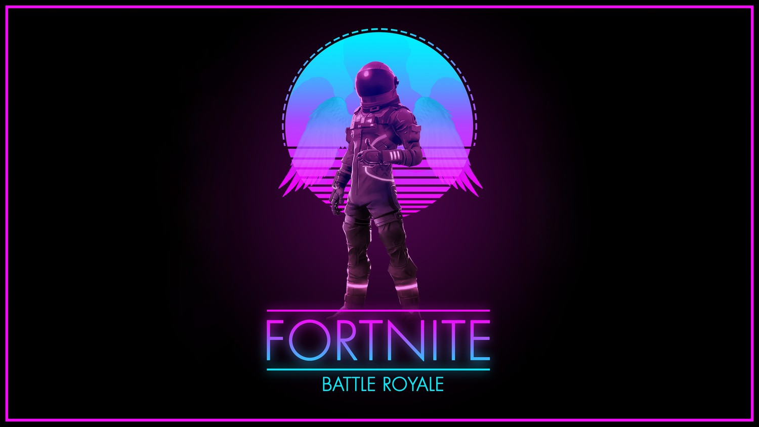 Fortnite Battle Royale Wallpaper in Violet and Magenta