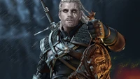 Superbe fond d'écran de Geralt de Rivia pour les fans de The Witcher