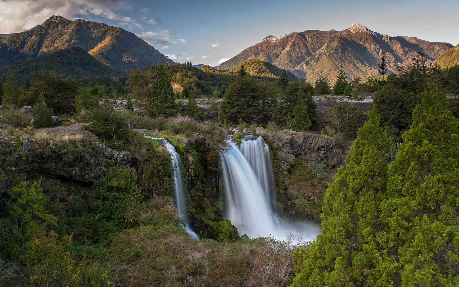 Explore the Majestic Waterfall in Chile's Landscape