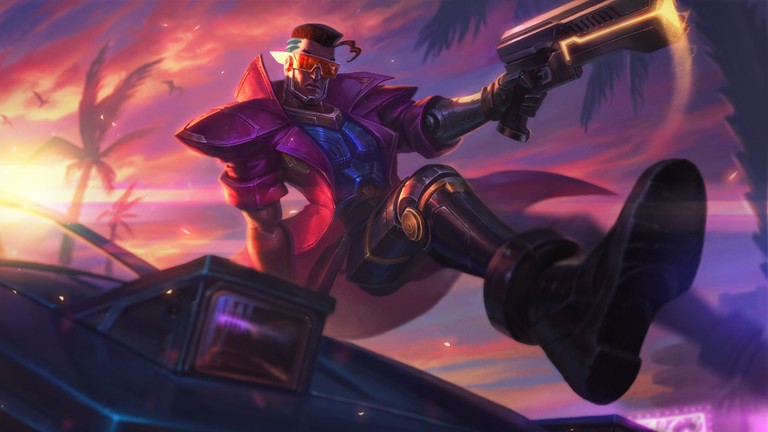 Download Stunning Lucian Splash Art Wallpaper from League of Legends